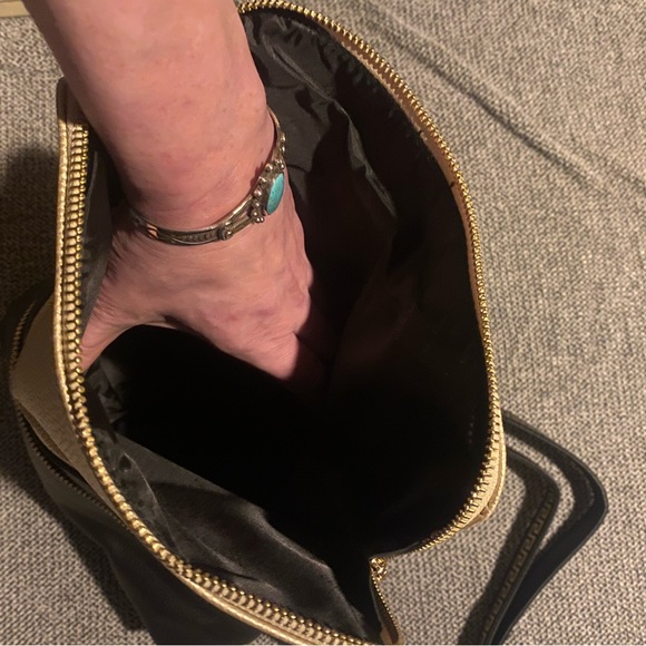 Versace Two-Tone Gold and Black Crossbody with Medusa logo & Key Strap(s) - Picture 11 of 16